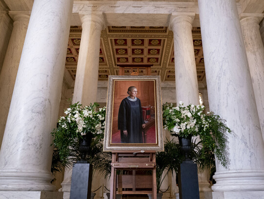 Justice Ruth Bader Ginsburg lies in repose at the Supreme Court, Washington, USA - 06 Aug 2020