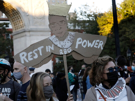 Vigil for late Justice Ruth Bader Ginsburg in New York, USA - 19 Sep 2020