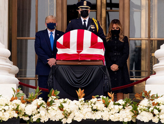 Late Justice Ginsburg lay in repose at the US Supreme Court, Washington, USA - 24 Sep 2020