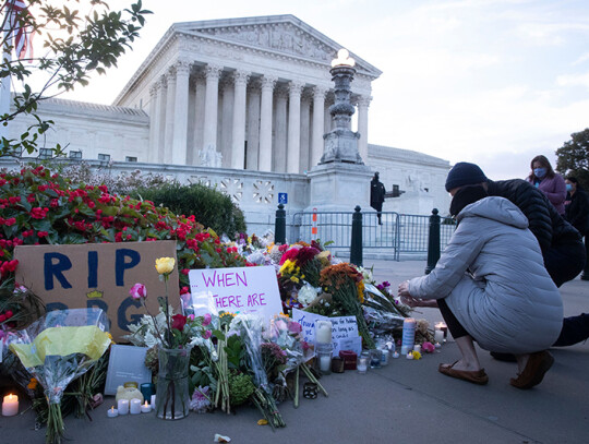 Reactions to the death of United States Supreme Court Justice Ruth Bader Ginsburg, Washington, USA - 19 Sep 2020