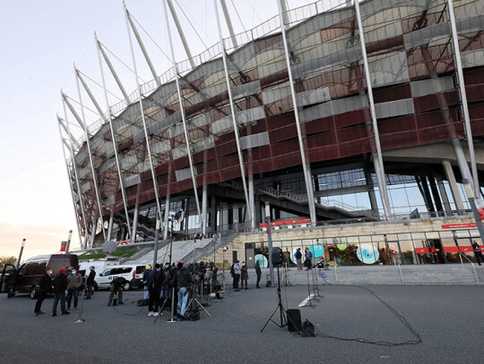 PGE National Stadium set up as temporary hospital for coronavirus patients in Warsaw, Poland - 19 Oct 2020