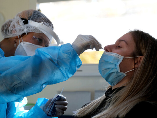 Citizens queue for free COVID-19 rapid tests in Thessaloniki, Greece - 29 Oct 2020