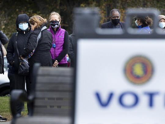 Early Voting in New York, Garden City, USA - 27 Oct 2020