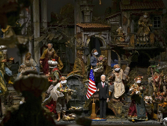 Naples artist creates figurine of Joe Biden after US presidential election, Italy - 19 Nov 2020