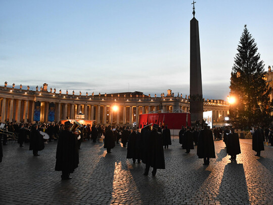 Christmas tree lighting and inauguration Nativity scene in St Peter's Square, Vatican City, Vatican City State Holy See - 11 Dec 2020