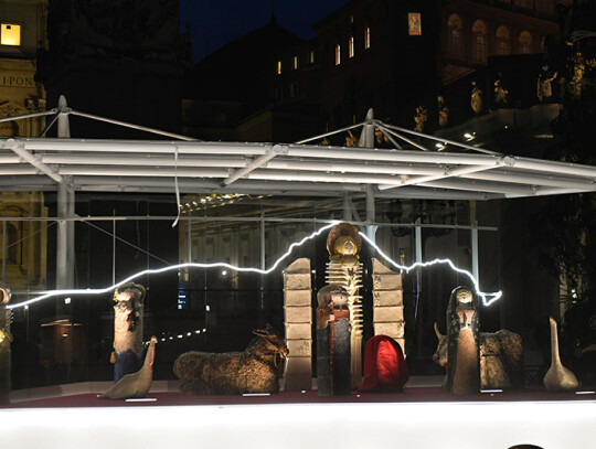 Christmas tree lighting and inauguration Nativity scene in St Peter's Square, Vatican City, Vatican City State Holy See - 11 Dec 2020