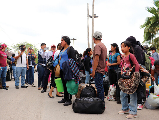 Brownsville-Matamoros border blocled, Mexico - 30 Mar 2020