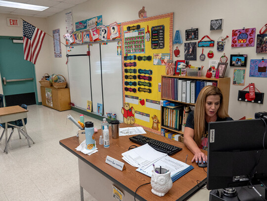 Back to school first day of the school year 2020-2021 in Miami, USA - 31 Aug 2020