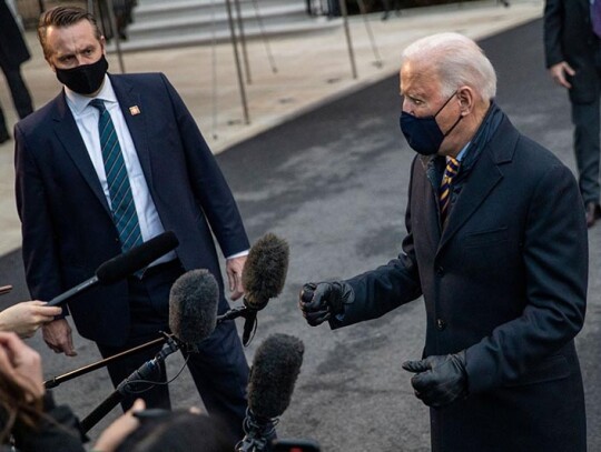 President Biden is traveling to Milwaukee to participate in a town hall meeting, Washington, USA - 16 Feb 2021