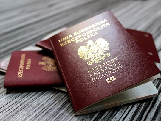 europe passports on elegant background