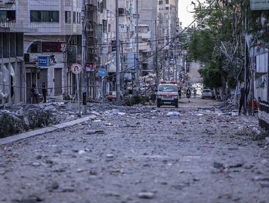 Destruction in Gaza after Israeli airstrikes - 17 May 2021