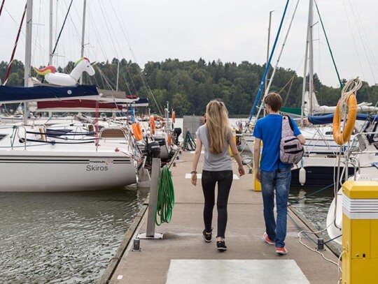 tourists in Poland, Mikołajki