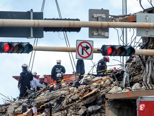 Search and rescue operation at a collapsed bulding in Surfside, Florida, USA - 29 Jun 2021