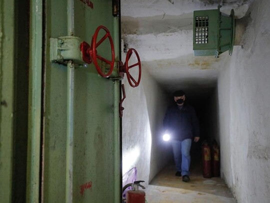 Media tour of Kiev's bomb shelters, Ukraine - 08 Dec 2021