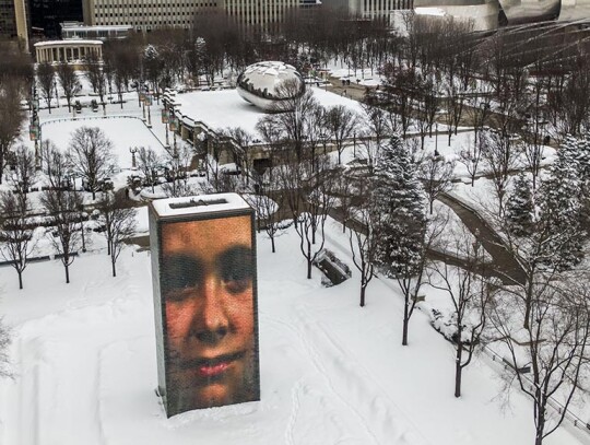 US in the grips of a winter storm, Chicago, USA - 16 Feb 2021