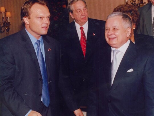 President Kaczynski on his visit to Chicago