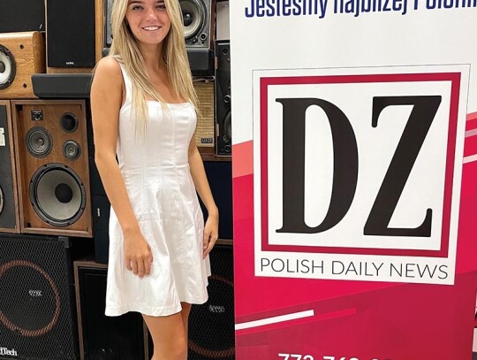 Oliwia Nawrot z wizyt w studiu WPNA 103.1 FM  fot. Joanna Trzos