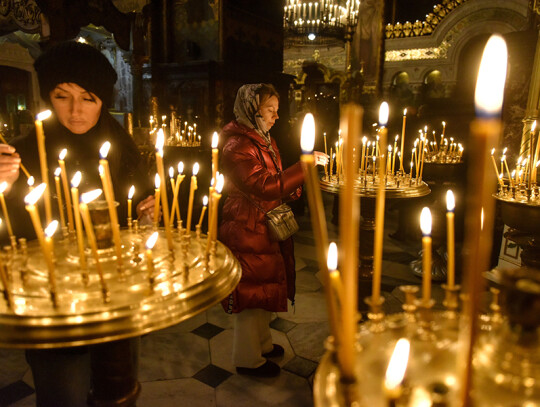 Orthodox Christmas eve service held in Kyiv's St. Volodymyr Cathedral, Ukraine - 06 Jan 2023