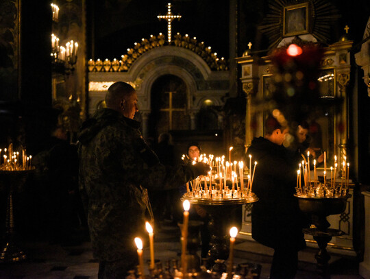 Orthodox Christmas eve service held in Kyiv's St. Volodymyr Cathedral, Ukraine - 06 Jan 2023