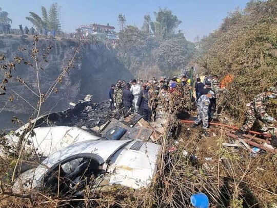 Yeti Airlines ATR72 aircraft carrying 68 passengers crashes in Pokhara, Nepal - 15 Jan 2023