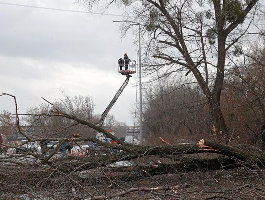 Workers restore energy infrastructure following Russian missile strikes in Ukraine, Kyiv - 26 Jan 2023