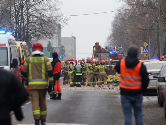 Three-story apartment building collapses after gas explosion in Katowice, Poland - 27 Jan 2023