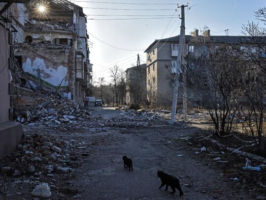 Life in retaken town Lyman, Bakhmut, Ukraine - 26 Jan 2023