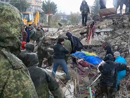 Rescue search for survivors continues after major earthquake hits Turkey and Syria, Latakia - 07 Feb 2023