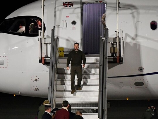 Ukraine's President Volodymyr Zelensky arrives to Paris, Orly, France - 08 Feb 2023