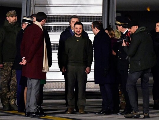 Ukraine's President Volodymyr Zelensky arrives to Paris, Orly, France - 08 Feb 2023