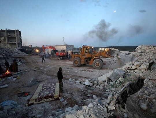 Rescuers search for survivors after major earthquake in Idlib, Syria - 08 Feb 2023