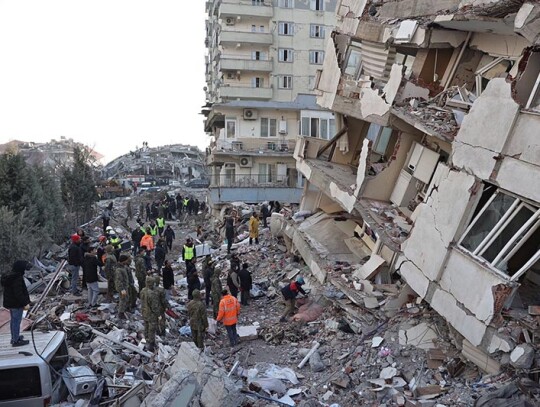 Teams rescue people from rubbles of collapsed buildings in Kahramanmaras, Turkey - 09 Feb 2023