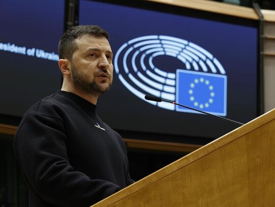 Ukraine's President Zelensky to address the European Parliament in Brussels, Belgium - 09 Feb 2023