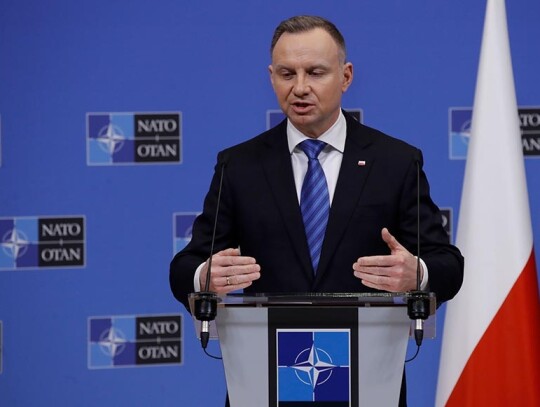 Nato Poland's President Andrzej Duda at NATO headquarters, Brussels, Belgium - 15 Feb 2023