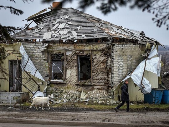 Civilian people life in fronline town Bakmut, Bakhmut, Ukraine - 21 Jan 2023