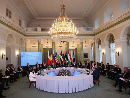 Extraordinary Summit of NATO's Bucharest Nine in Warsaw, Poland - 22 Feb 2023