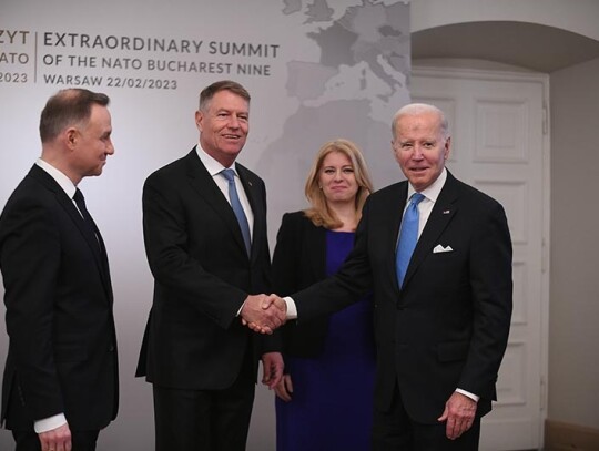 Extraordinary Summit of NATO's Bucharest Nine in Warsaw, Poland - 22 Feb 2023