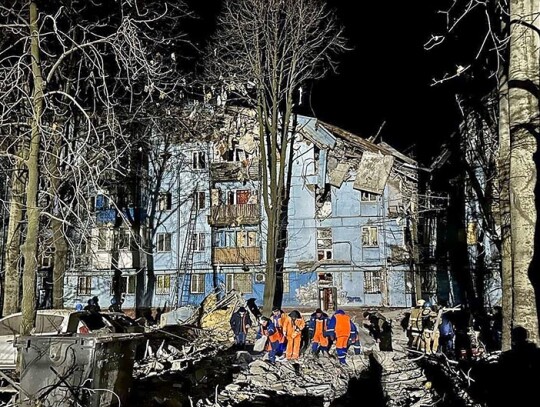 Russian missile attack hits apartment block in Zaporizhzhia, Ukraine - 02 Mar 2023