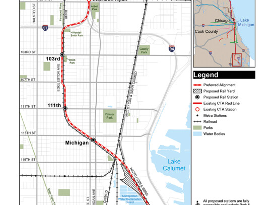 mapa Red Line extension