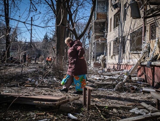 Aftermath of a shelling in the town of Kramatorsk, Ukraine - 14 Mar 2023