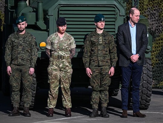 British Prince William visits soldiers in Rzeszow, Poland - 22 Mar 2023