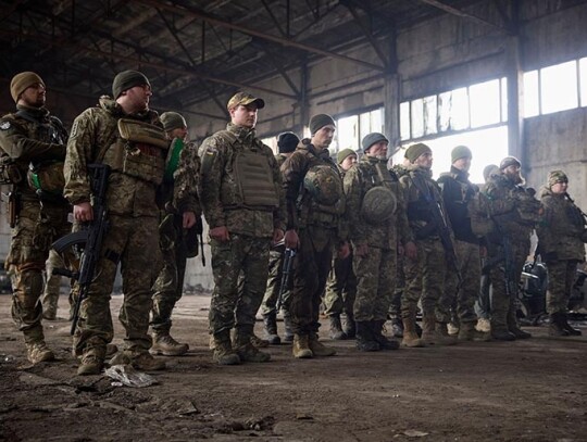 Ukraine's President Zelensky visits troops near the Donetsk frontline, Bakhmut - 22 Mar 2023