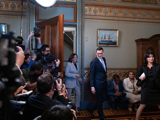 US Vice President Kamala Harris meets with Poland's prime minister Mateusz Morawiecki, Washi