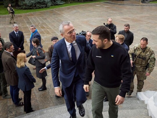 NATO Secretary General Jens Stoltenberg visits Kyiv, Ukraine - 20 Apr 2023