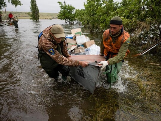 Flood in the Mykolaiv region following dam collapse, Ukraine - 12 Jun 2023