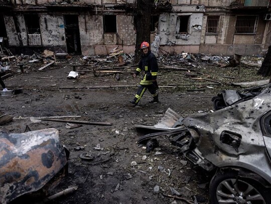 Apartment block hit by Russian missile in Kryvy Rih, Ukraine - 13 Jun 2023