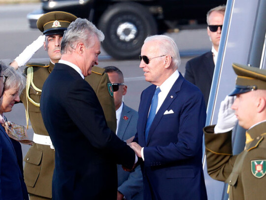 US President Joe Biden arrives to Vilnius on the eve of a NATO summit, Lithuania - 10 Jul 2023