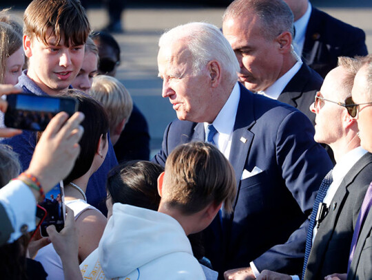 US President Joe Biden arrives to Vilnius on the eve of a NATO summit, Lithuania - 10 Jul 2023