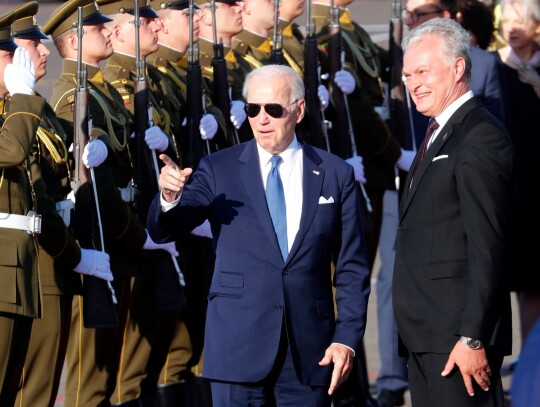 US President Joe Biden arrives to Vilnius on the eve of a NATO summit, Lithuania - 10 Jul 2023