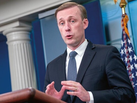 US National Security Advisor Jake Sullivan briefing on plans to send cluster munitions to Ukraine, Washington, USA - 07 Jul 2023